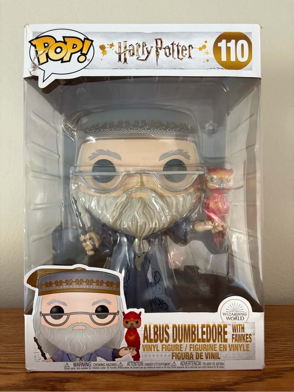 Harry Potter Funko Pop! Jumbo 10-in Albus Dumbledore with Fawkes #110 *Read desc